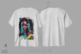 تیشرت سفید طرح دار آثار دیجیتال وایلد آرت - immage.ir