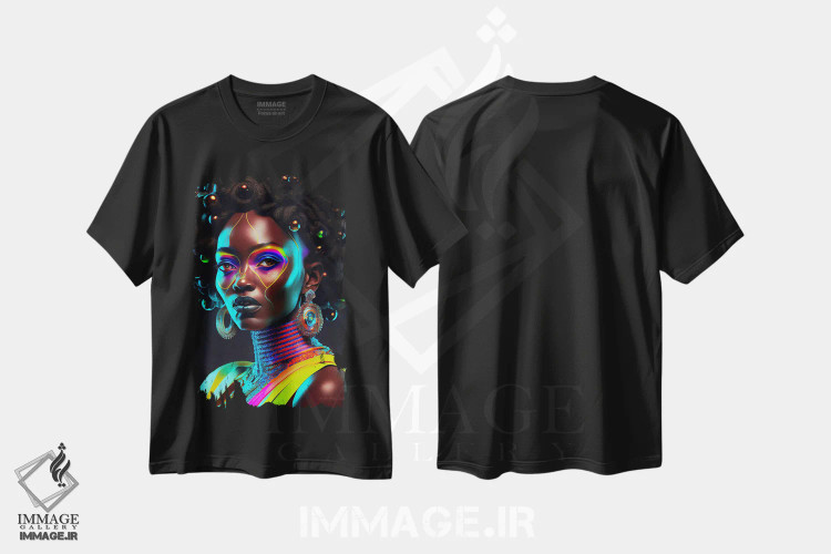 تیشرت مشکی طرح دار آثار دیجیتال وایلد آرت - فروشگاه ایماژ