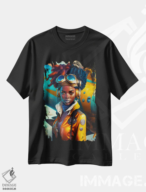 تیشرت مشکی طرح دار آثار دیجیتال وایلد آرت - فروشگاه ایماژ