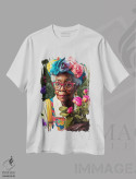 تیشرت سفید طرح دار آثار دیجیتال وایلد آرت - immage.ir