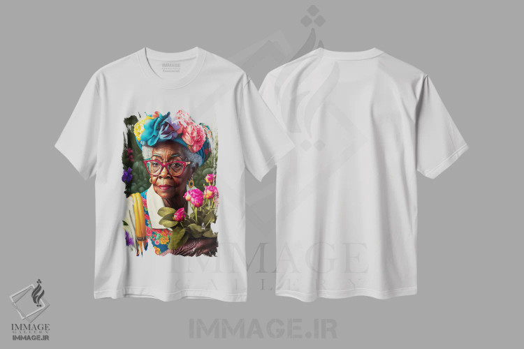 تیشرت سفید طرح دار آثار دیجیتال وایلد آرت - immage.ir