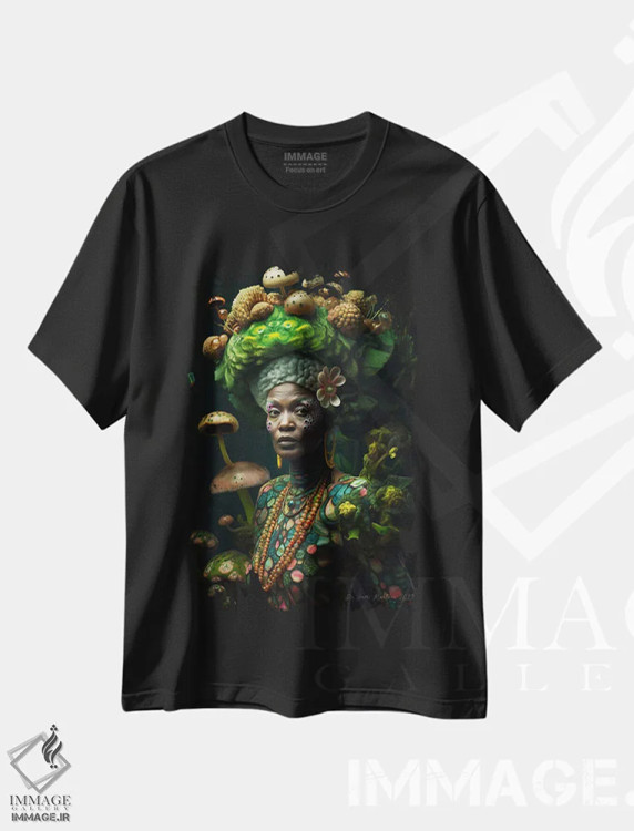 تیشرت مشکی طرح دار آثار دیجیتال وایلد آرت - immage.ir