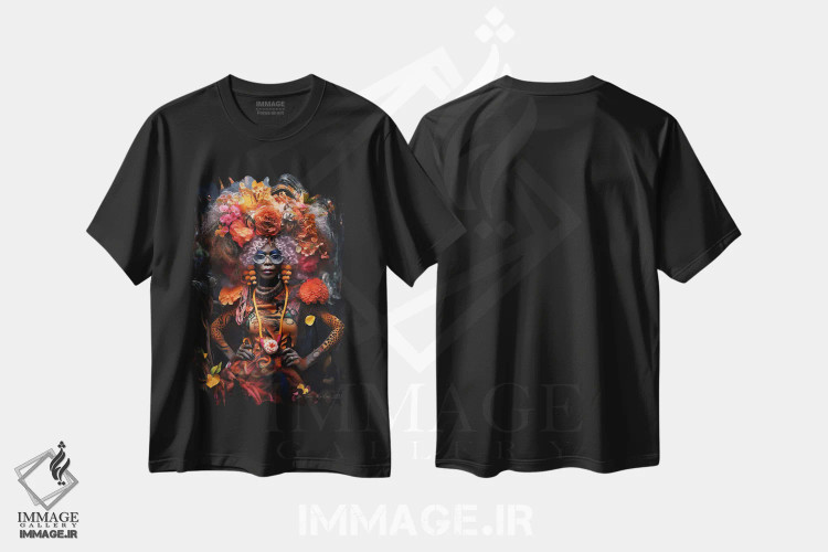 تیشرت مشکی طرح دار آثار دیجیتال وایلد آرت - immage.ir
