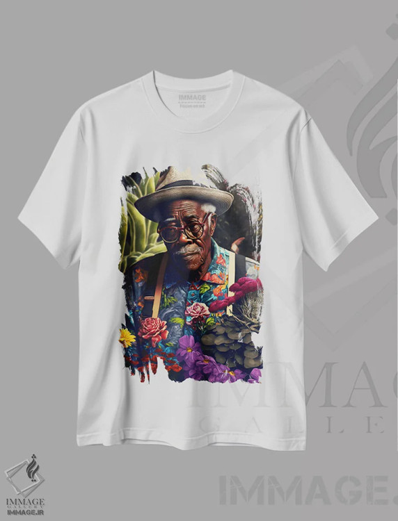 تیشرت سفید طرح دار آثار دیجیتال وایلد آرت - فروشگاه ایماژ