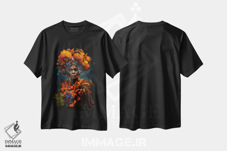 تیشرت مشکی طرح دار آثار دیجیتال وایلد آرت - فروشگاه ایماژ