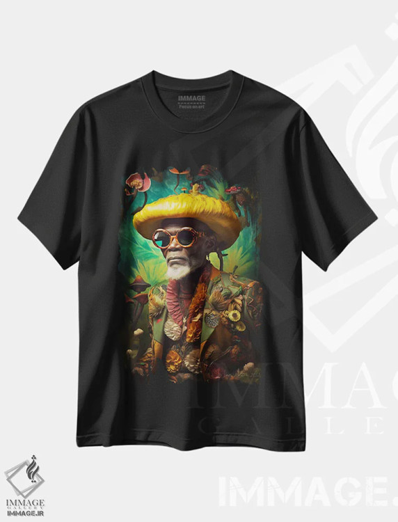 تیشرت مشکی طرح دار آثار دیجیتال وایلد آرت - immage.ir