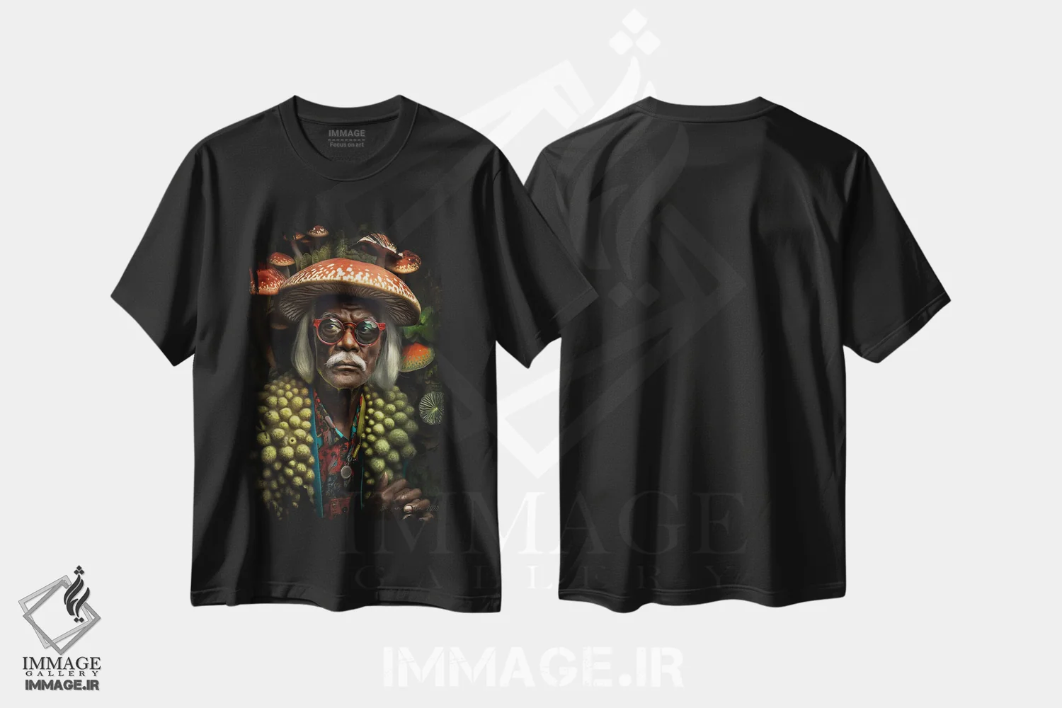 تیشرت مشکی طرح دار آثار دیجیتال وایلد آرت - immage.ir