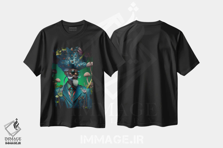 تیشرت مشکی طرح دار آثار دیجیتال وایلد آرت - فروشگاه ایماژ