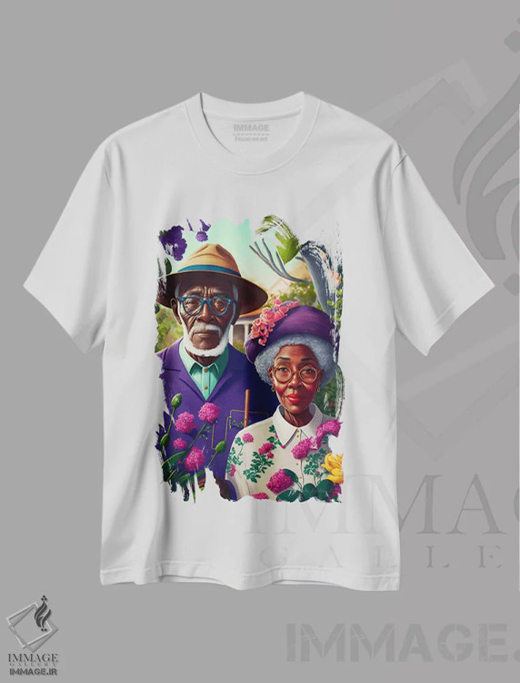 تیشرت سفید طرح دار آثار دیجیتال وایلد آرت - فروشگاه ایماژ