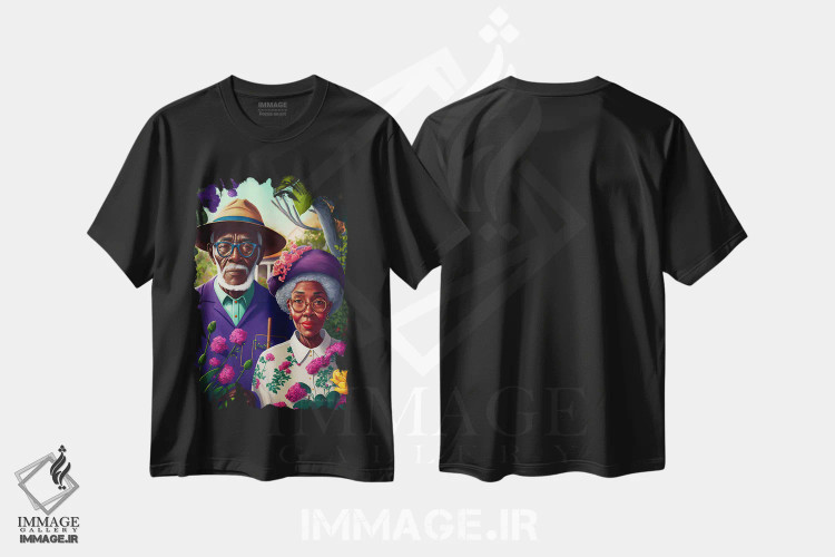 تیشرت مشکی طرح دار آثار دیجیتال وایلد آرت - immage.ir