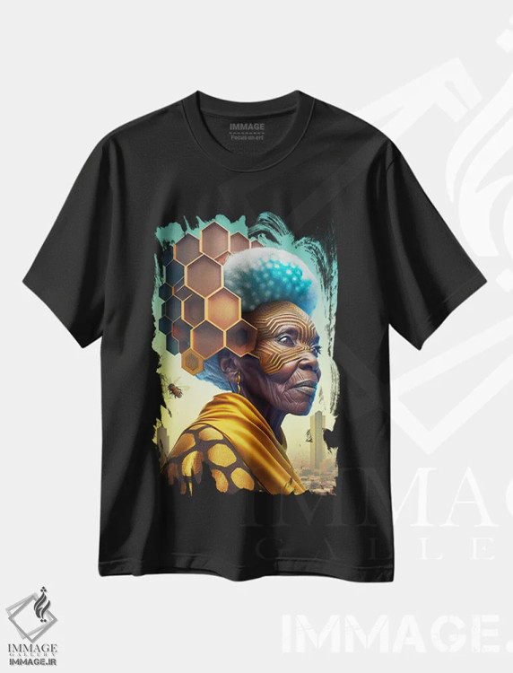 تیشرت مشکی طرح دار آثار دیجیتال وایلد آرت - immage.ir