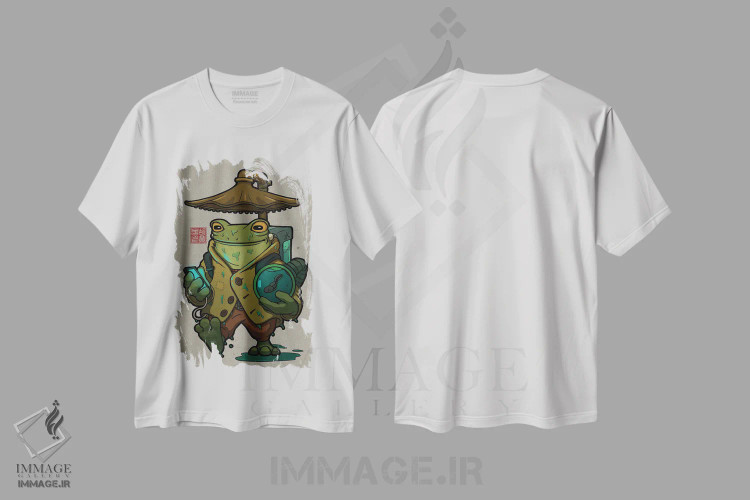 تیشرت سفید طرح دار اسپراگ و برادرش بروگ، دکور آسیایی اثر دینگ ژونگ هو | فروشگاه ایماژ