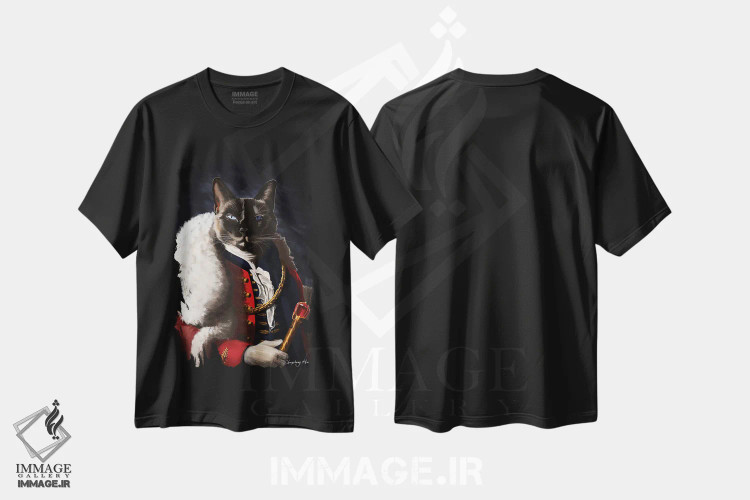 تیشرت مشکی طرح دار پادشاه میمون، هنر دیجیتال اثر دینگ ژونگ هو | فروشگاه ایماژ