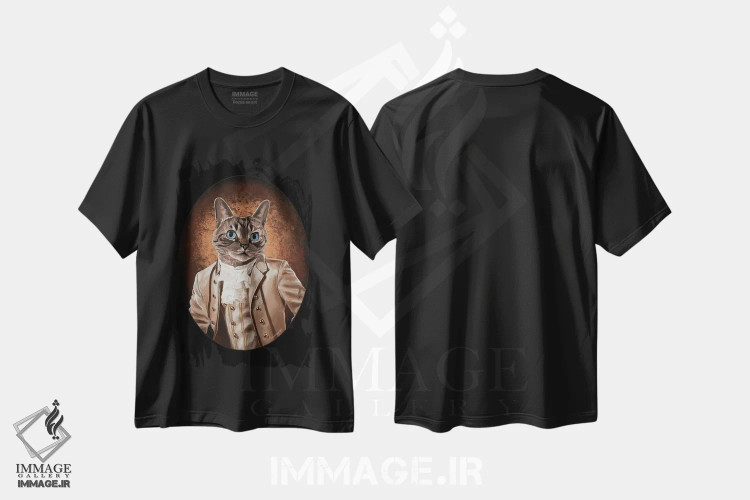 تیشرت مشکی طرح دار ارباب اطلس، هنر دیجیتال اثر دینگ ژونگ هو | فروشگاه ایماژ