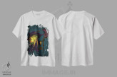 تیشرت سفید طرح دار قورباغه جادوگر، مدیوم اثر دینگ ژونگ هو | immage.ir
