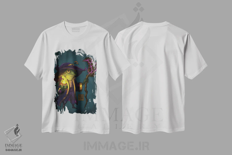 تیشرت سفید طرح دار قورباغه جادوگر، مدیوم اثر دینگ ژونگ هو | immage.ir