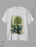 تیشرت سفید طرح دار قورباغه در طوفان، دکور آسیایی اثر دینگ ژونگ هو | immage.ir
