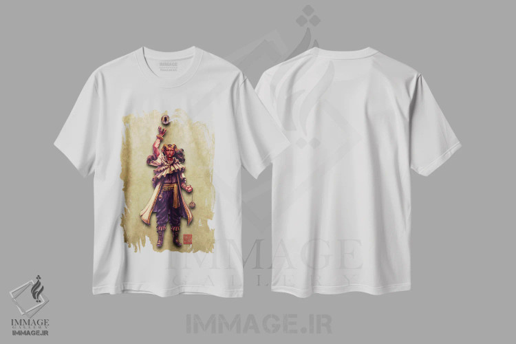 تیشرت سفید طرح دار جادوگر پیشگو، هنر دیجیتال اثر دینگ ژونگ هو | immage.ir