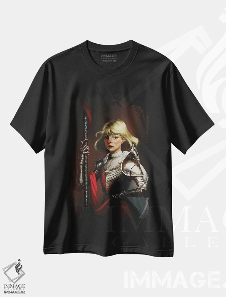 تیشرت مشکی طرح دار وارث زن، هنر دیجیتال اثر دینگ ژونگ هو | فروشگاه ایماژ