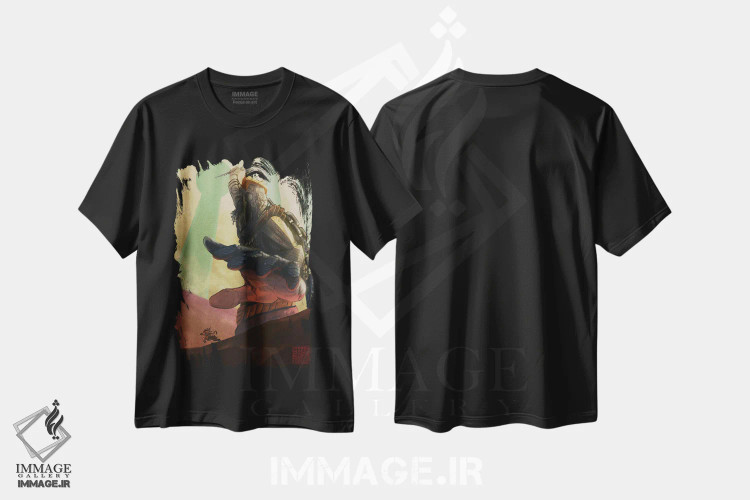 تیشرت مشکی طرح دار دربان، هنر دیجیتال اثر دینگ ژونگ هو | immage.ir