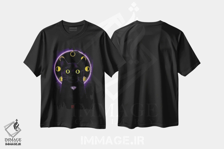 تیشرت مشکی طرح دار ساعت جادوگری، هنر دیجیتال اثر دینگ ژونگ هو | immage.ir