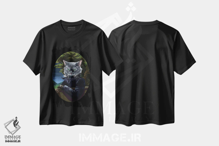 تیشرت مشکی طرح دار آقای پاچو، هنر دیجیتال اثر دینگ ژونگ هو | immage.ir