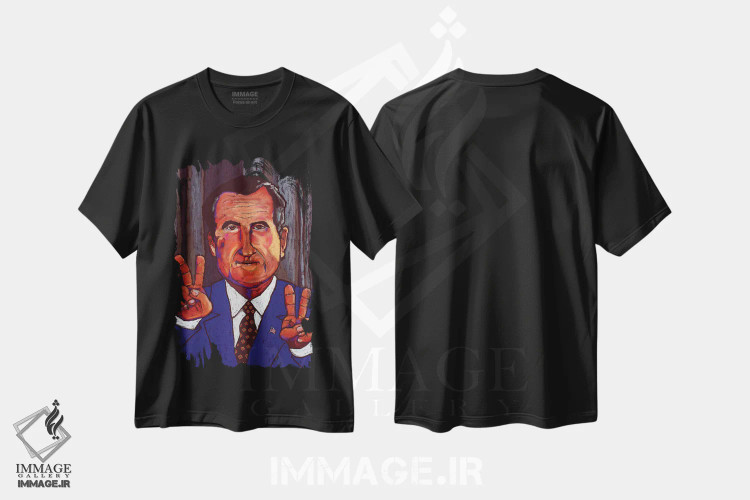 تیشرت مشکی طرح دار دیک حقه باز، تزئینی اثر دیویدای هینْدز | immage.ir