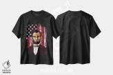 تیشرت مشکی طرح دار پرچم لینکلن، دکور آمریکایی اثر دیویدای هینْدز | immage.ir