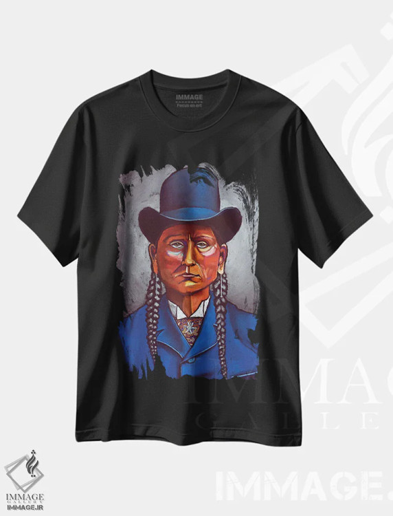 تیشرت مشکی طرح دار کوانا پارکر، تزئینی اثر دیویدای هینْدز | immage.ir
