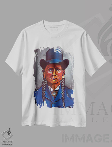 تیشرت سفید طرح دار کوانا پارکر، تزئینی اثر دیویدای هینْدز | فروشگاه ایماژ