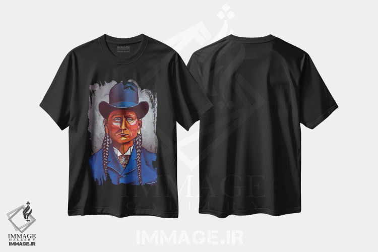 تیشرت مشکی طرح دار کوانا پارکر، تزئینی اثر دیویدای هینْدز | immage.ir