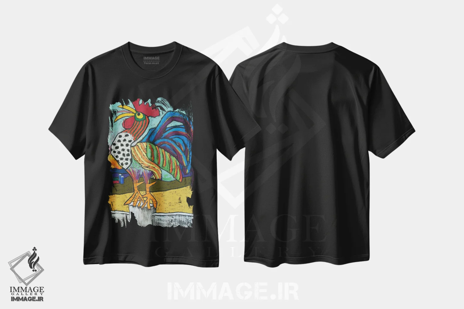 تیشرت مشکی طرح دار طلوع خورشید، دکور روستایی اثر دیویدای هینْدز | immage.ir