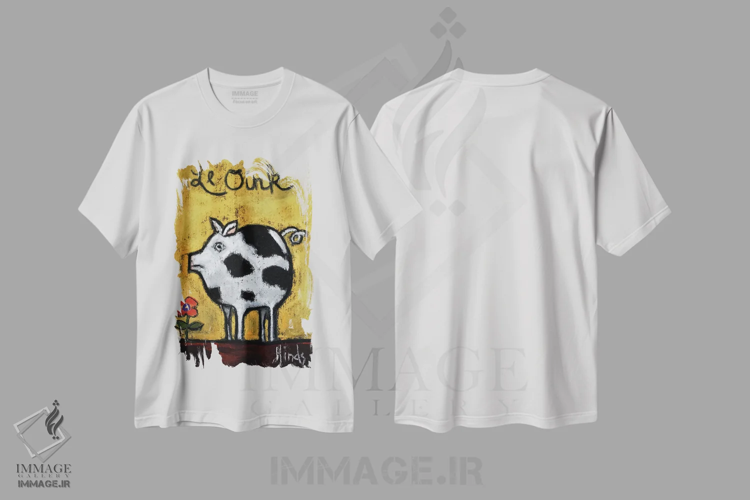 تیشرت سفید طرح دار لو اوینک، دکور روستایی اثر دیویدای هینْدز | فروشگاه ایماژ