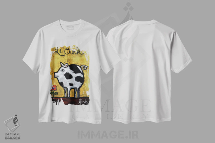 تیشرت سفید طرح دار لو اوینک، دکور روستایی اثر دیویدای هینْدز | فروشگاه ایماژ
