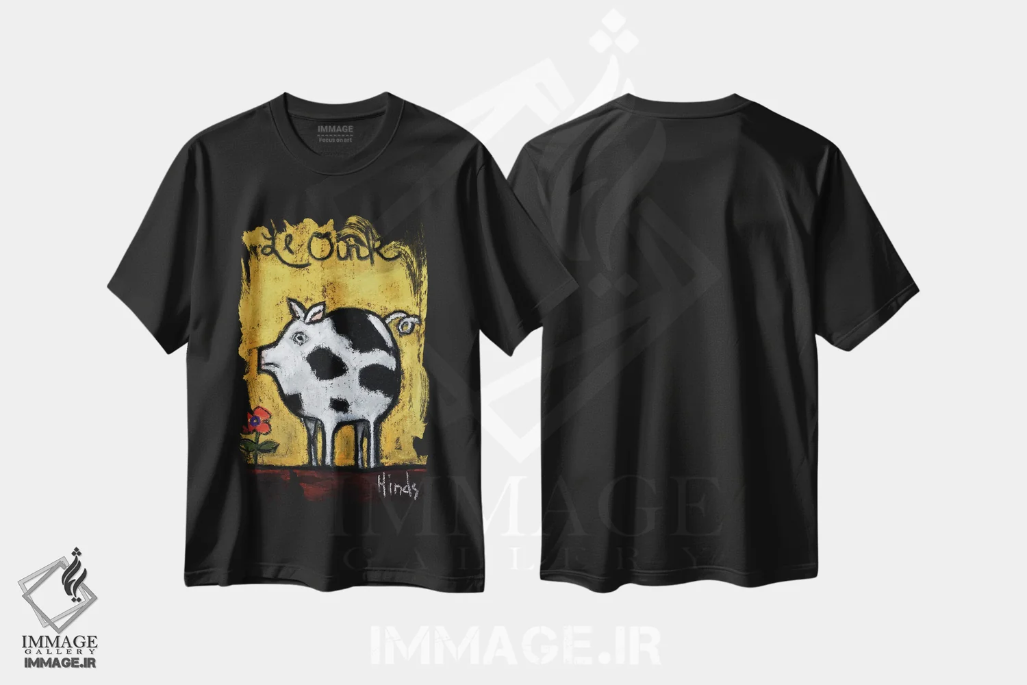 تیشرت مشکی طرح دار لو اوینک، دکور روستایی اثر دیویدای هینْدز | immage.ir