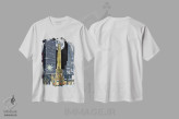 تیشرت سفید طرح دار برج آب شیکاگو، تزئینی اثر دیویدای هینْدز | فروشگاه ایماژ