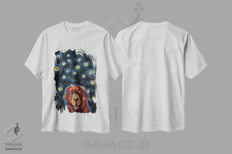 تیشرت سفید طرح دار زیگی و کرم های شب تاب، تزئینی اثر دیویدای هینْدز | immage.ir