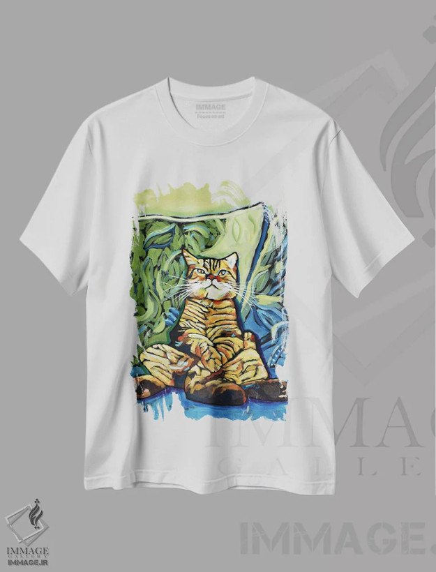 تیشرت سفید طرح دار زود باش عکس را بگیر، تزئینی اثر دیویدای هینْدز | فروشگاه ایماژ