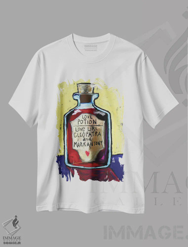 تیشرت سفید طرح دار معجون عشق اصلی، دکور معاصر اثر دیویدای هینْدز | فروشگاه ایماژ