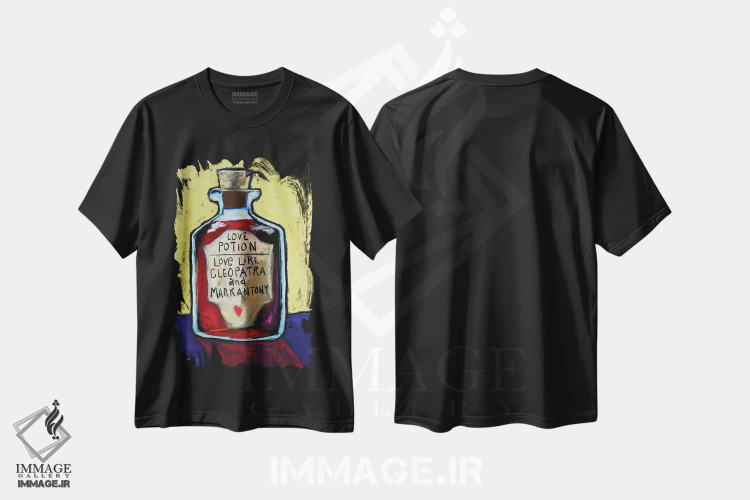 تیشرت مشکی طرح دار معجون عشق اصلی، دکور معاصر اثر دیویدای هینْدز | immage.ir