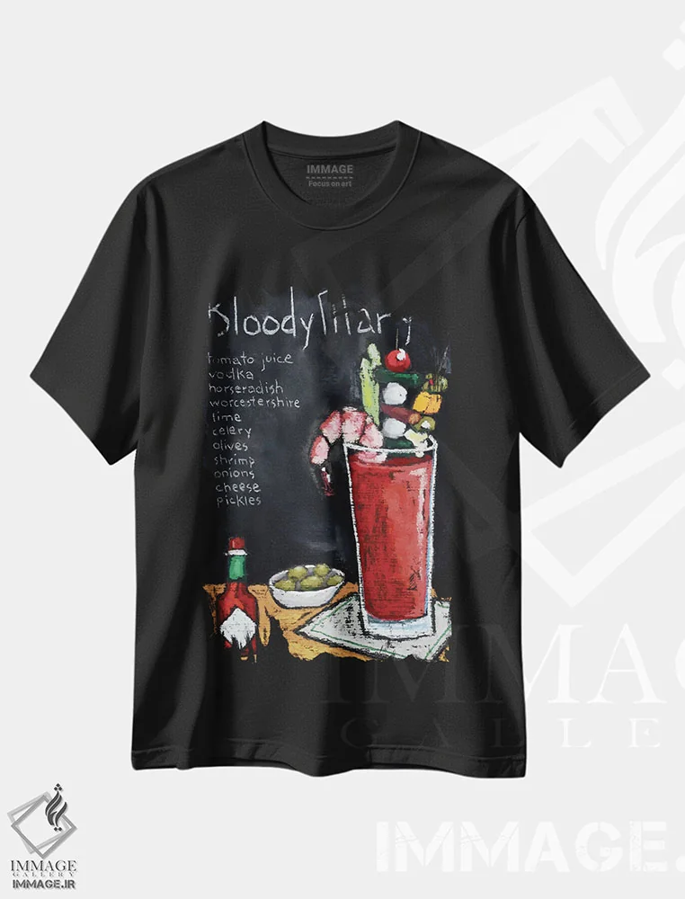 تیشرت مشکی طرح دار بلادی مری، دکور معاصر اثر دیویدای هینْدز | immage.ir