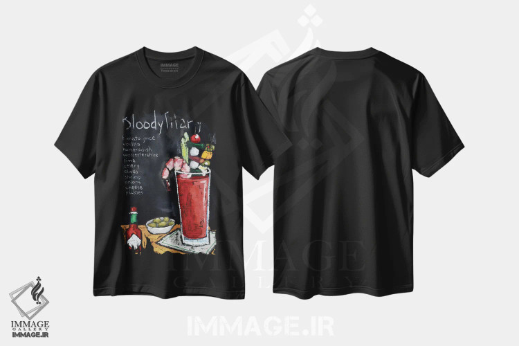تیشرت مشکی طرح دار بلادی مری، دکور معاصر اثر دیویدای هینْدز | immage.ir