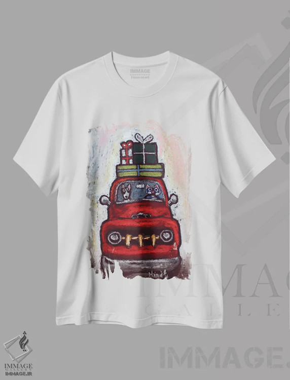 تیشرت سفید طرح دار تعطیلات خوش، دکور تعطیلات اثر دیویدای هینْدز | immage.ir