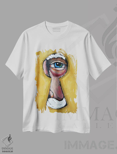 تیشرت سفید طرح دار بابانوئل فضول، دکور معاصر اثر دیویدای هینْدز | فروشگاه ایماژ