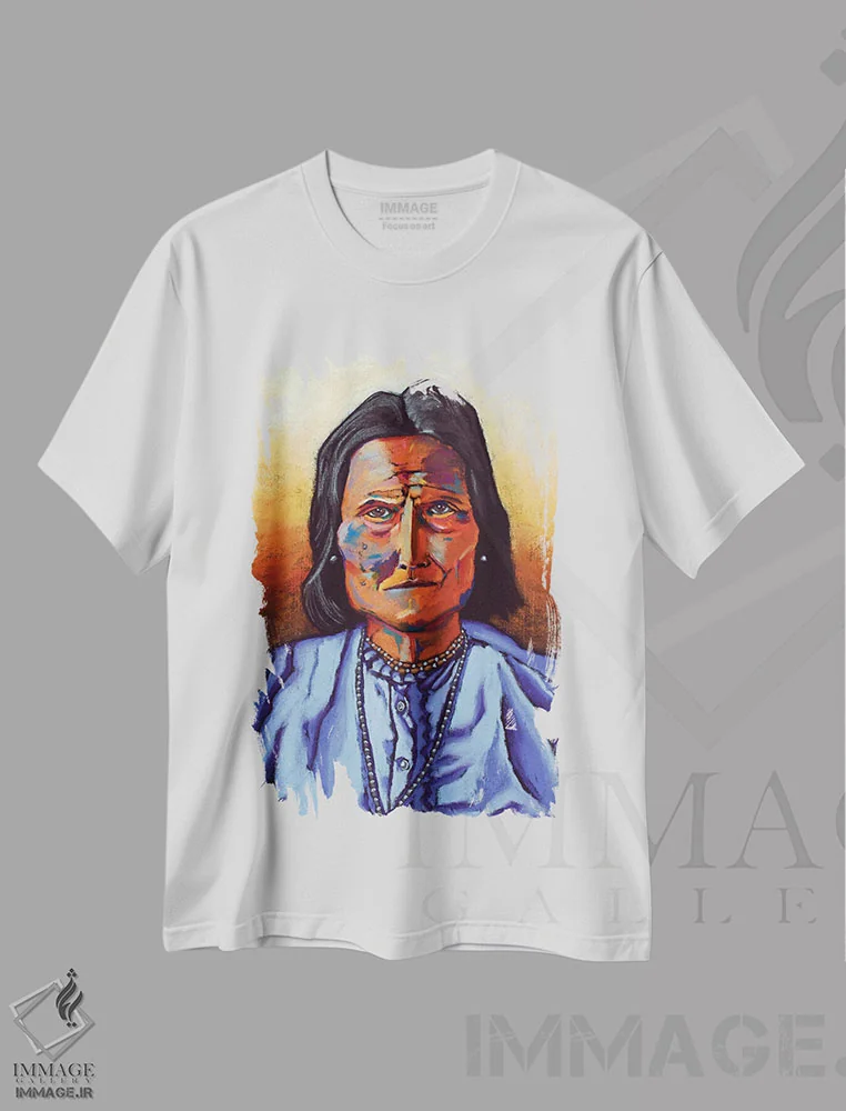 تیشرت سفید طرح دار جرونیمو، تزئینی اثر دیویدای هینْدز | immage.ir