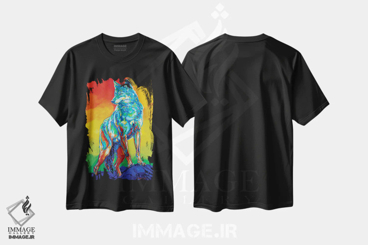 تیشرت مشکی طرح دار مادر کوه یوهو، هنر فاخر معاصر اثر دریک هیگینز | فروشگاه ایماژ