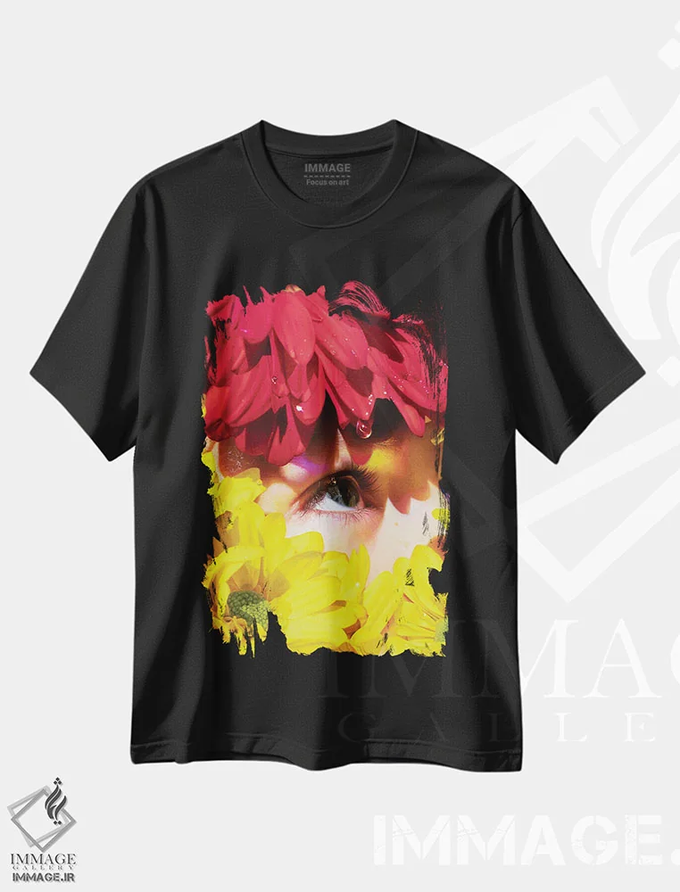 تیشرت مشکی طرح دار آقای روشن بین، هنر فاخر معاصر اثر دیوید شپرد | فروشگاه ایماژ