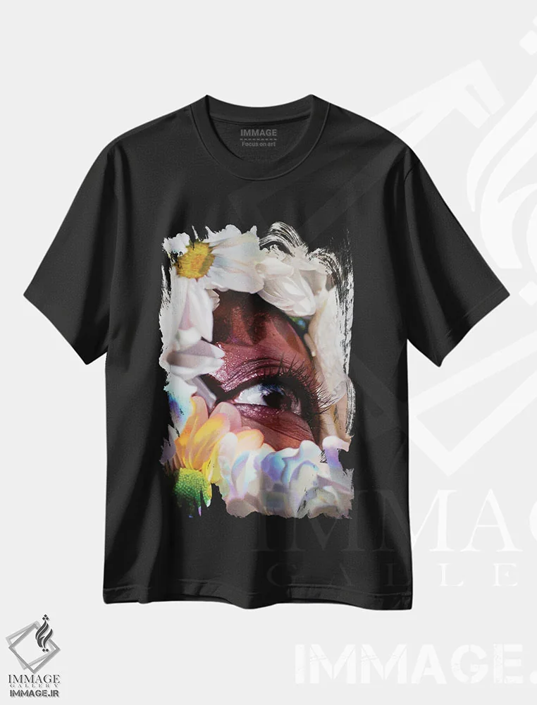 تیشرت مشکی طرح دار ماگنولیا فولادی، هنر آمریکایی آفریقایی تبار اثر دیوید شپرد | immage.ir