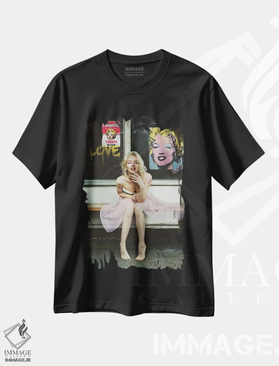 تیشرت مشکی طرح دار مرلین جدید، باربیکور اثر دیکاتمی | immage.ir