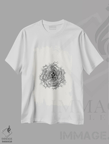 تیشرت سفید طرح دار مجموعه لانه، تزئینی اثر پیج ترنر | فروشگاه ایماژ